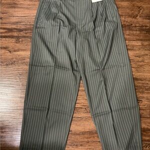 Abercrombie & Fitch Olive Pinstripe Men's Pants